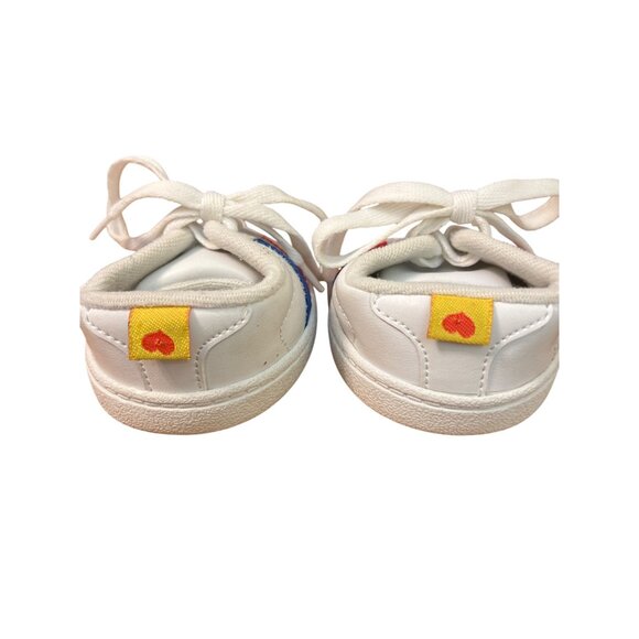 Build-A-Bear Workshop White Sneakers Red Blue Stripes Lace up Replacement - Picture 3 of 6